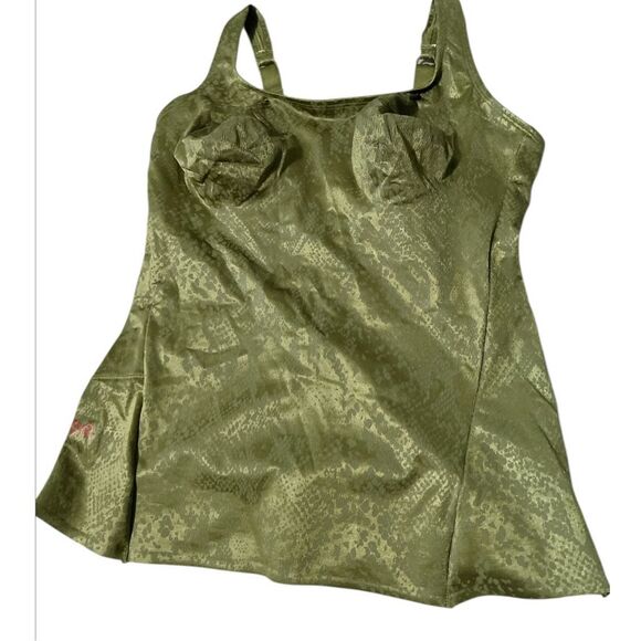 New Ruby Ribbon Simply Smooth Pocket Cami in Foliage Snake Size 46 - Picture 2 of 6